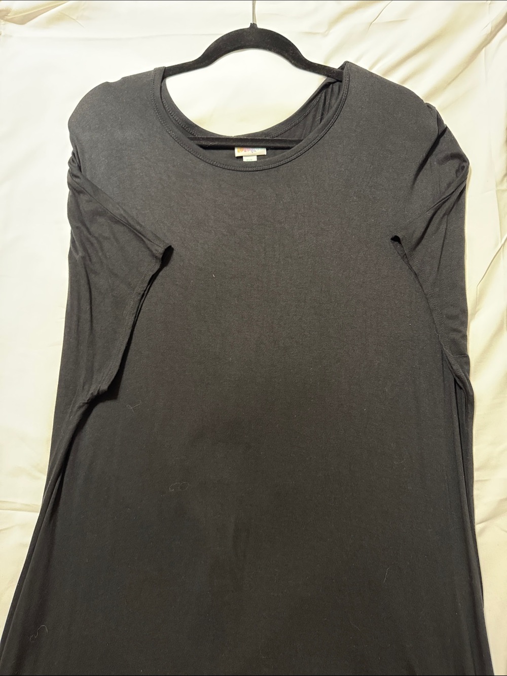 LuLaRoe Black Maxi Dress with short Sleeves, 2XL